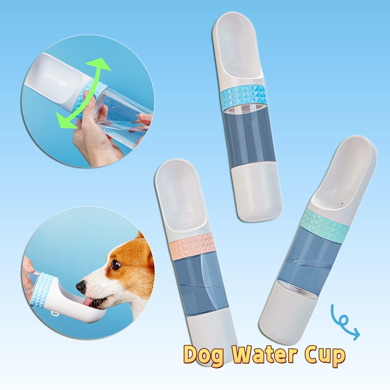 Dog & Cat Travel Water Dispenser Bottle & Feeder