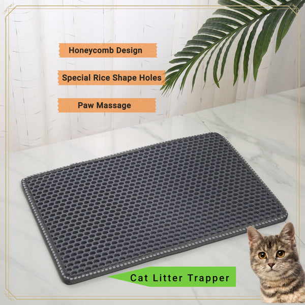 Double-Layer Cat Litter Mat – Waterproof