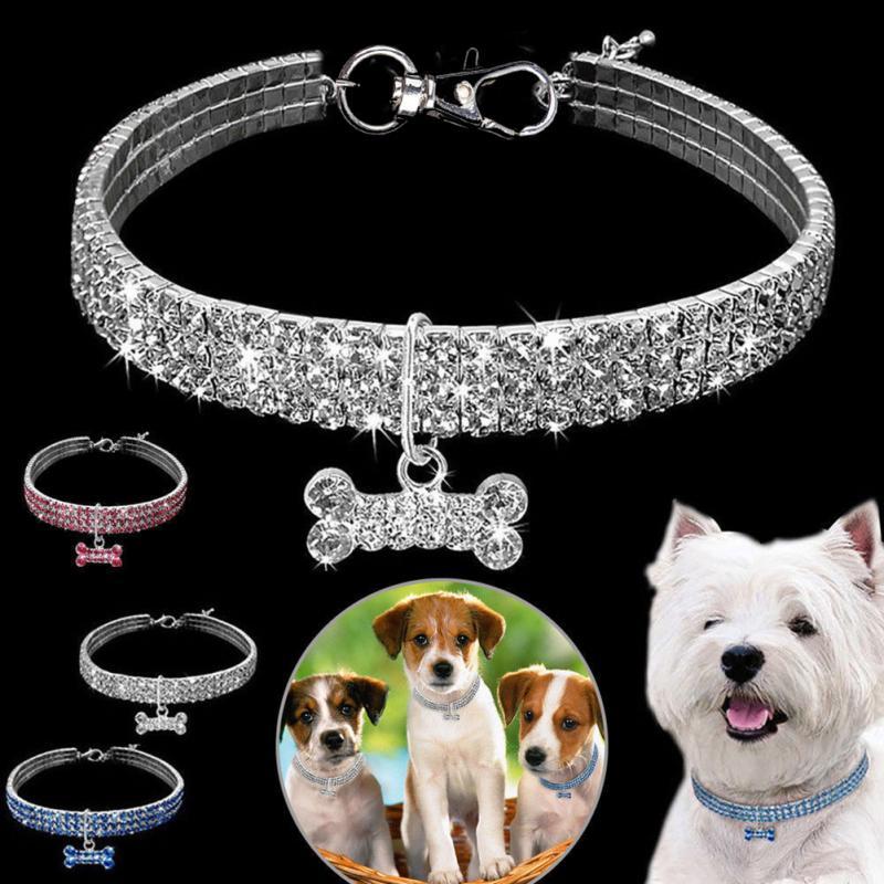 Rhinestone dog collar 