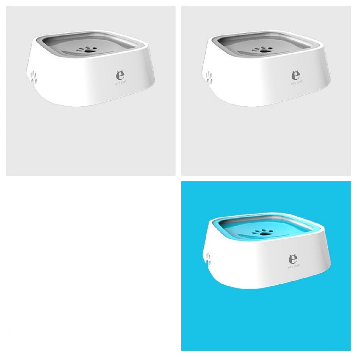 Pet water bowl with slow feeder design