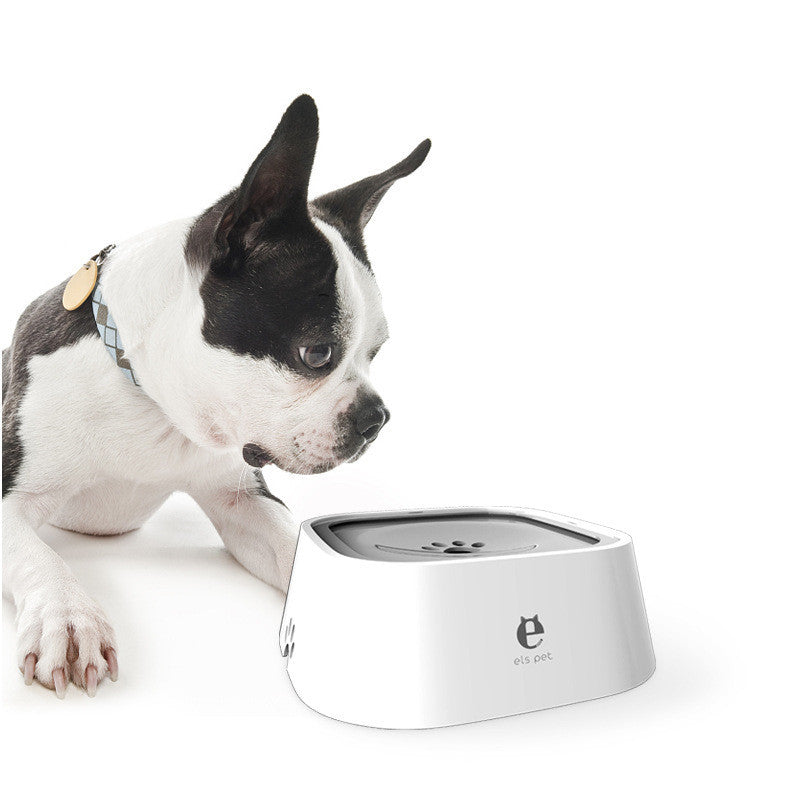 Pet water bowl with slow feeder design