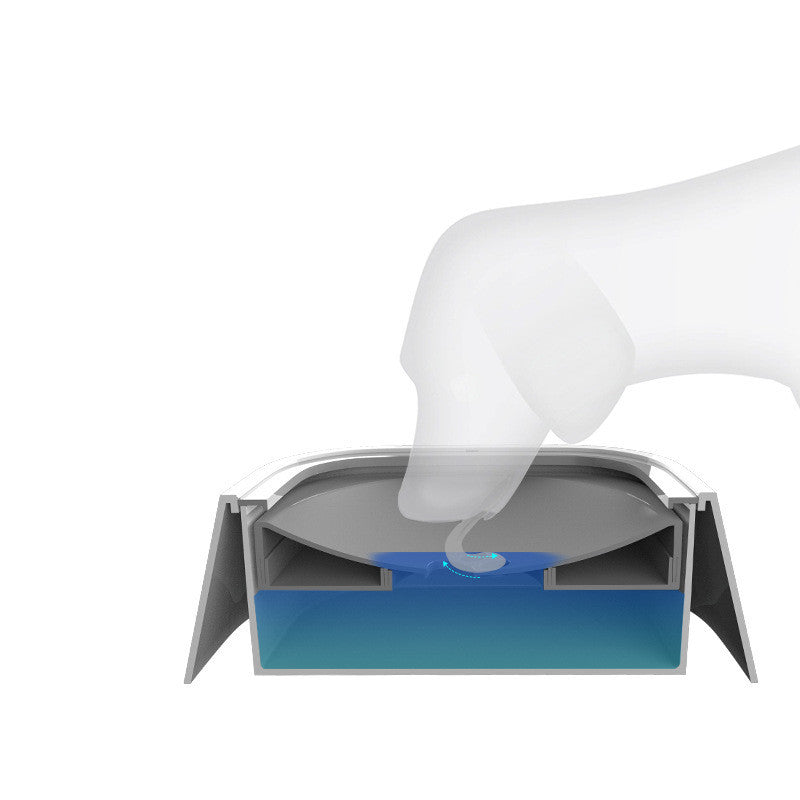 Pet water bowl with slow feeder design