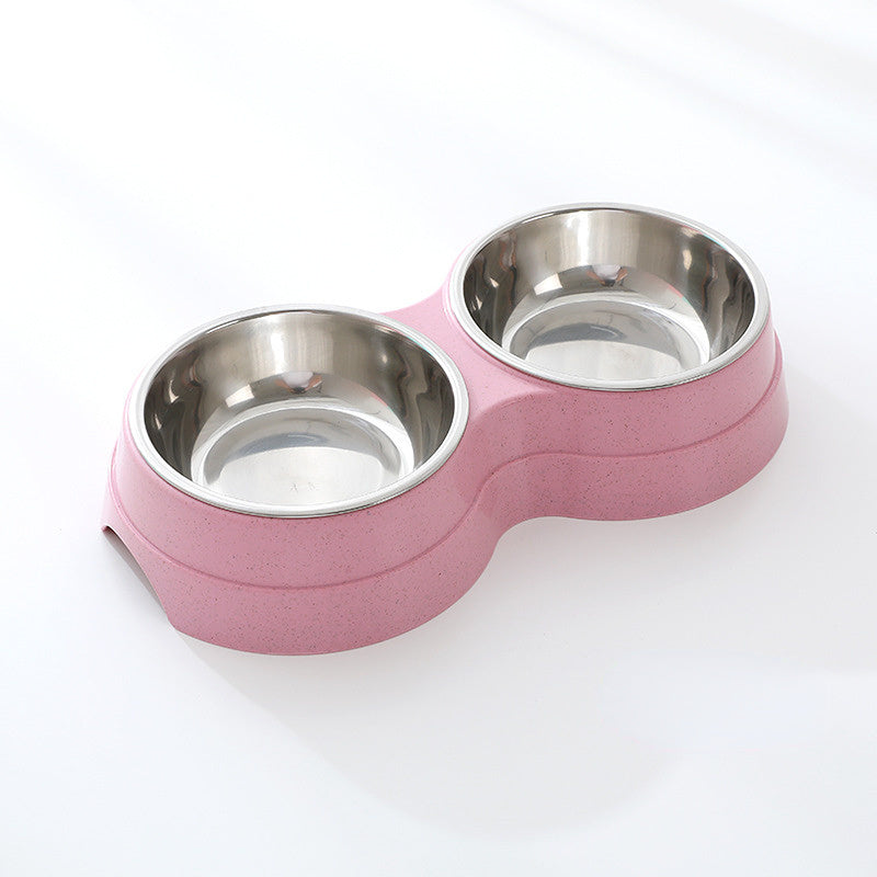 Stainless Steel Pet Bowl – Dual Bowl for Food & Water