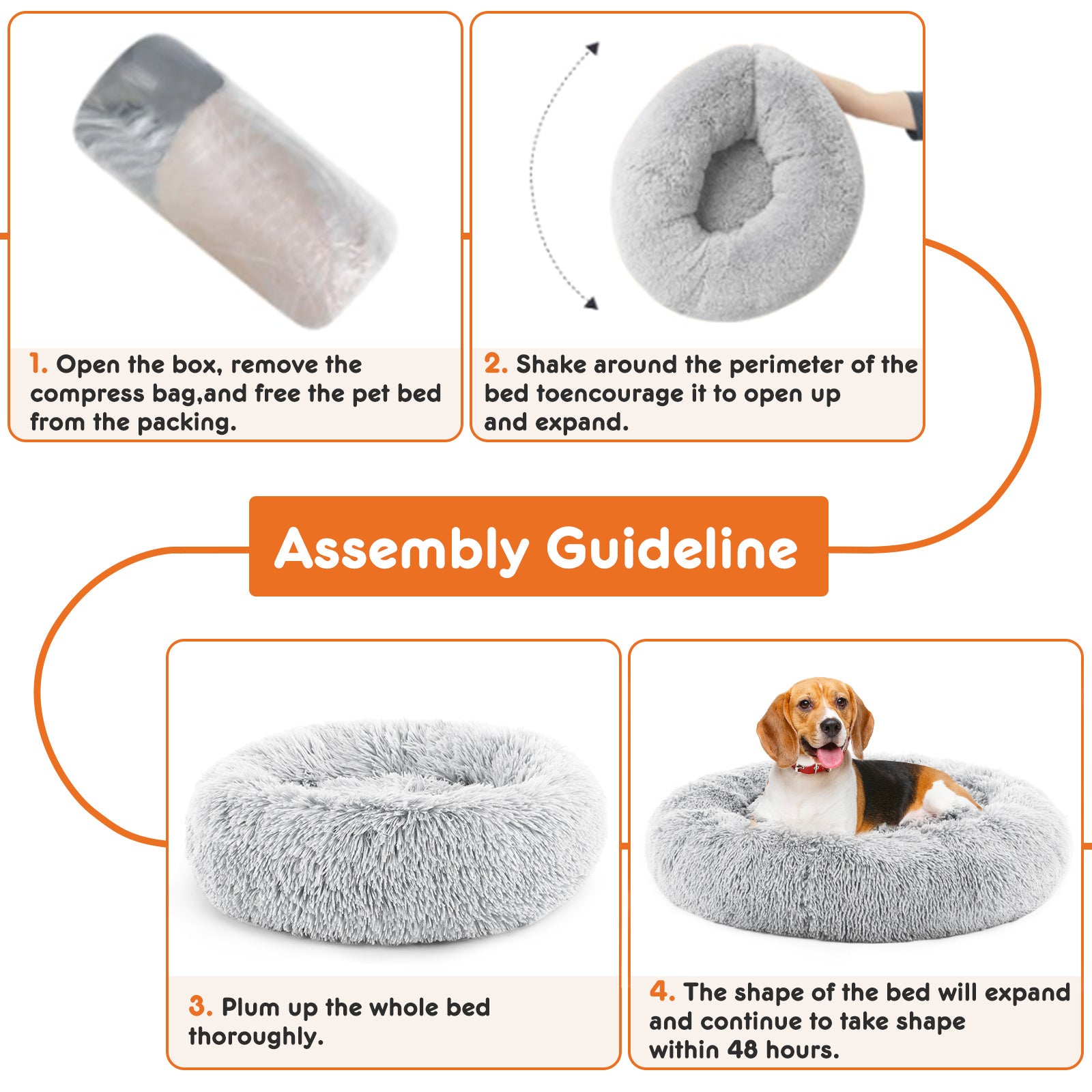 Dog Donut Bed – Ultra-Comfortable, Washable