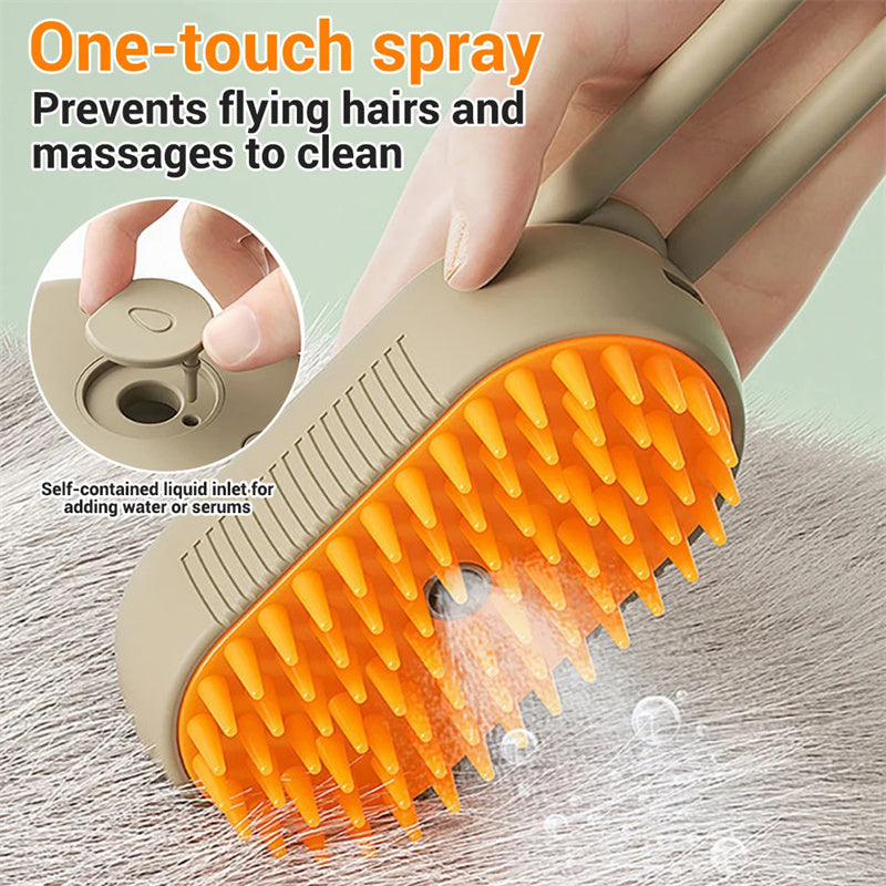 Cat &Dog Steam Brush Steamy 3 In 1 Electric Spray