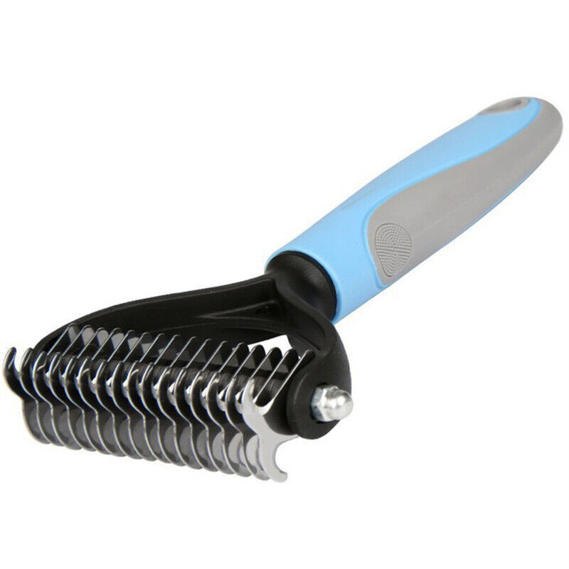 Professional Dual-Sided Pet Grooming Brush - Dematting & Deshedding Tool for Dogs & Cats