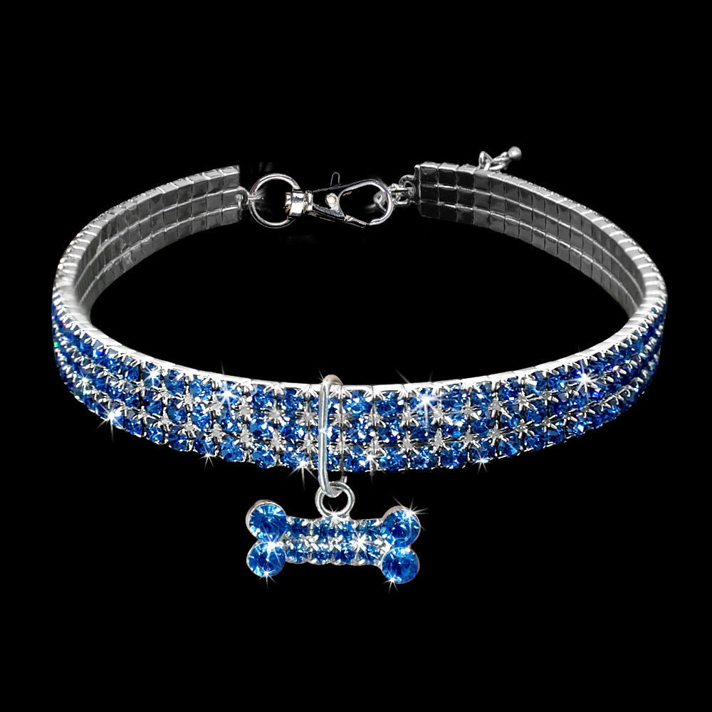 Rhinestone dog collar 