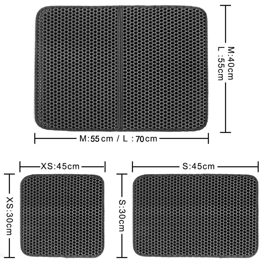 Double-Layer Cat Litter Mat – Waterproof