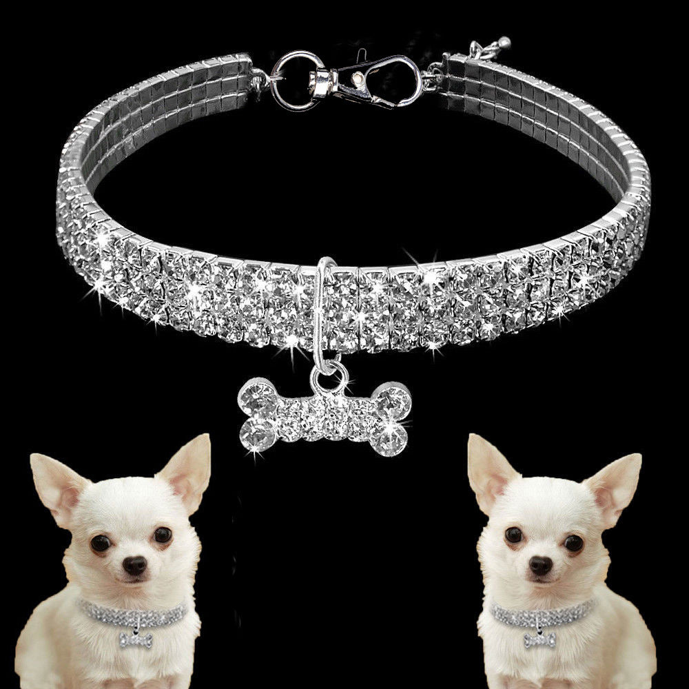 Rhinestone dog collar 