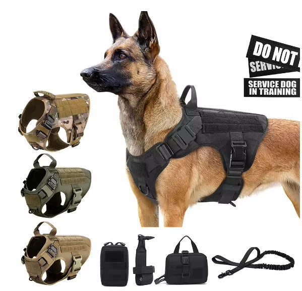 Tactical Dog Harness &amp; Leash Set