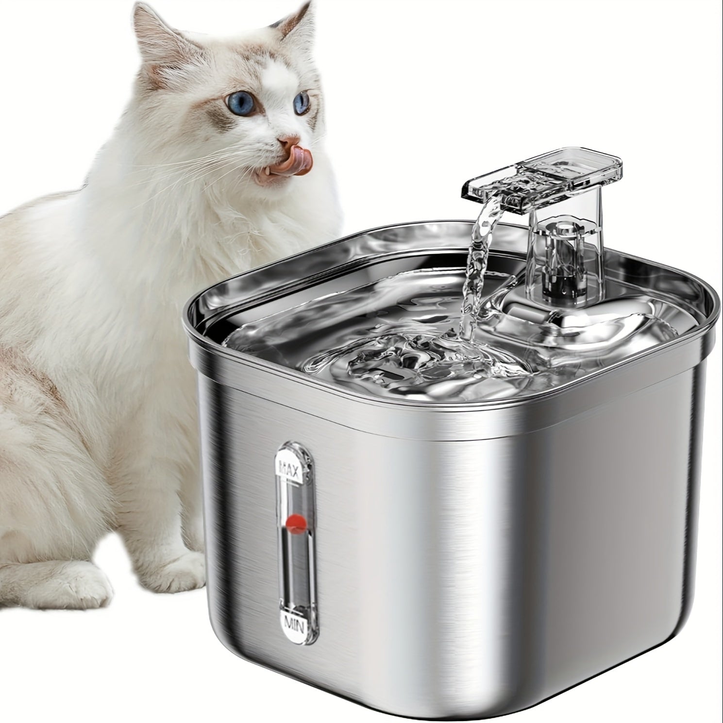 🇺🇸 Stainless Steel Cat Water Fountain – 2L