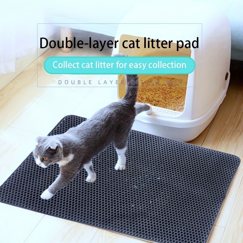 Double-Layer Cat Litter Mat – Waterproof