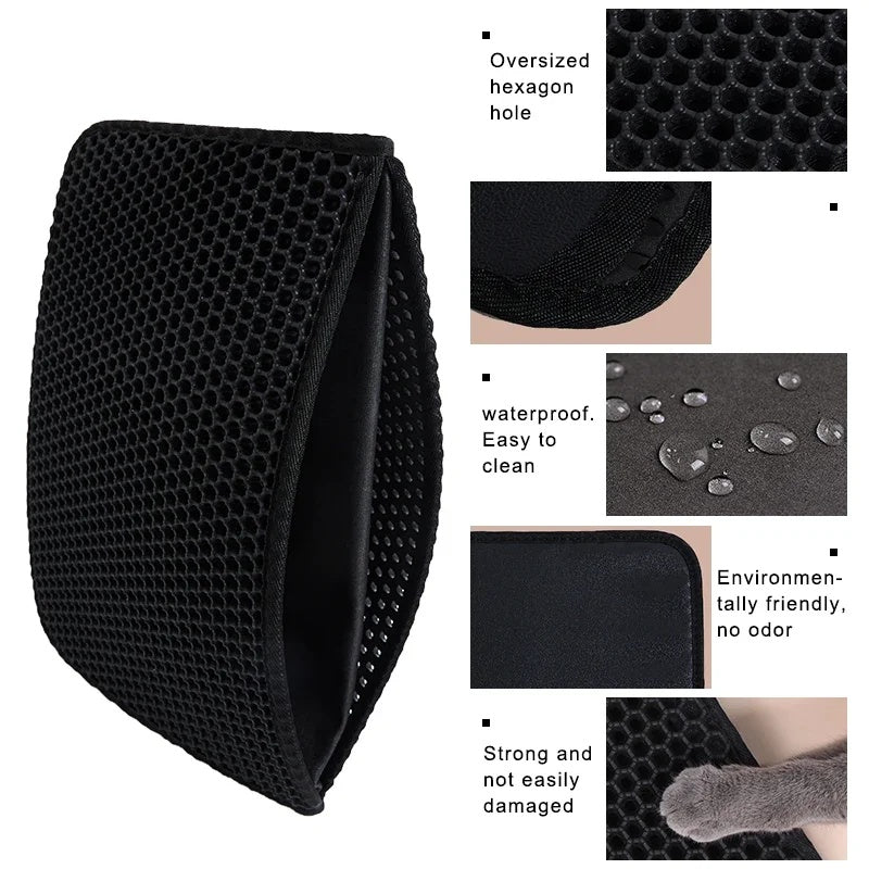 Double-Layer Cat Litter Mat – Waterproof