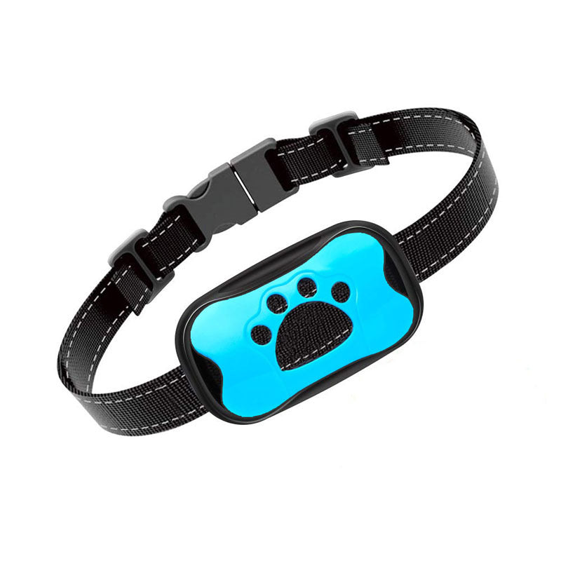 "Anti-barking device for dog training in blue color"