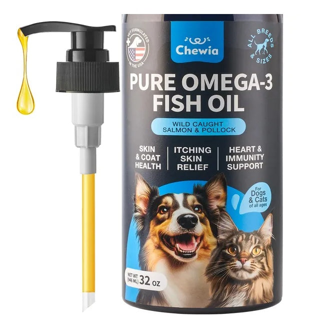 Coat Skin All Breeds Dog Supplement 32 Oz Fish Oil