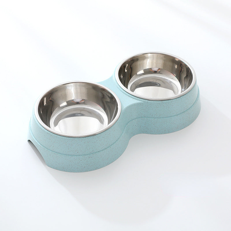 Stainless Steel Pet Bowl – Dual Bowl for Food & Water