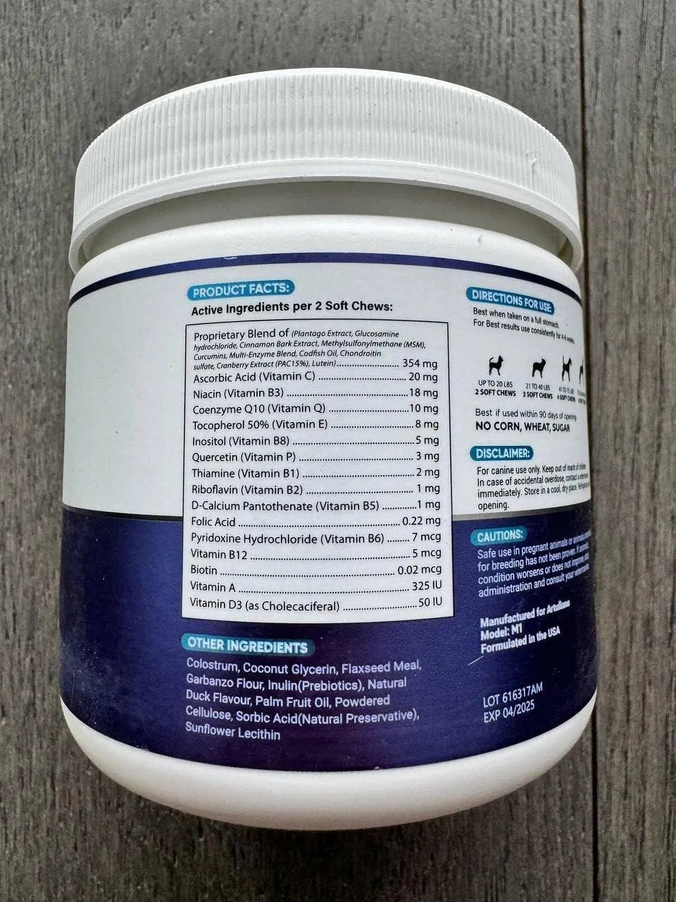 Dog Multivitamin Chewable With Glucosamine