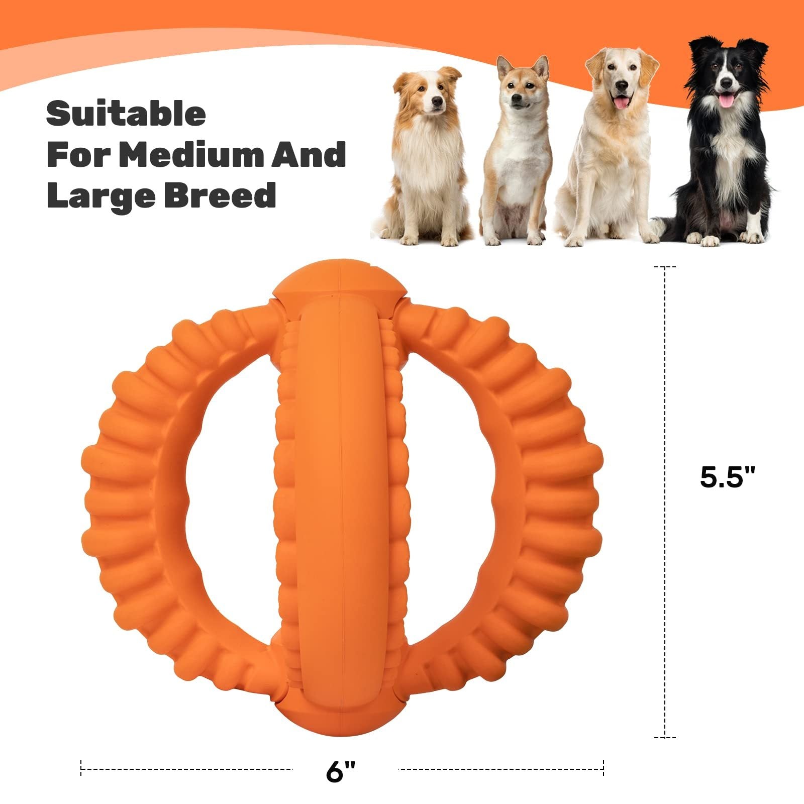 Rubber – Dog Toy – Tough Tug & Chew Toy