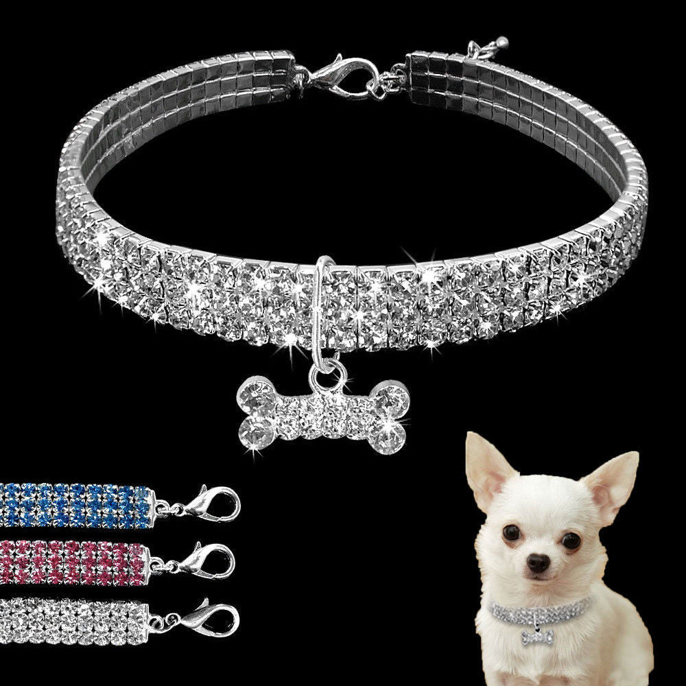 Rhinestone dog collar 