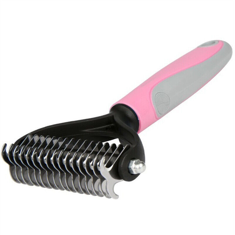 Professional Dual-Sided Pet Grooming Brush - Dematting & Deshedding Tool for Dogs & Cats