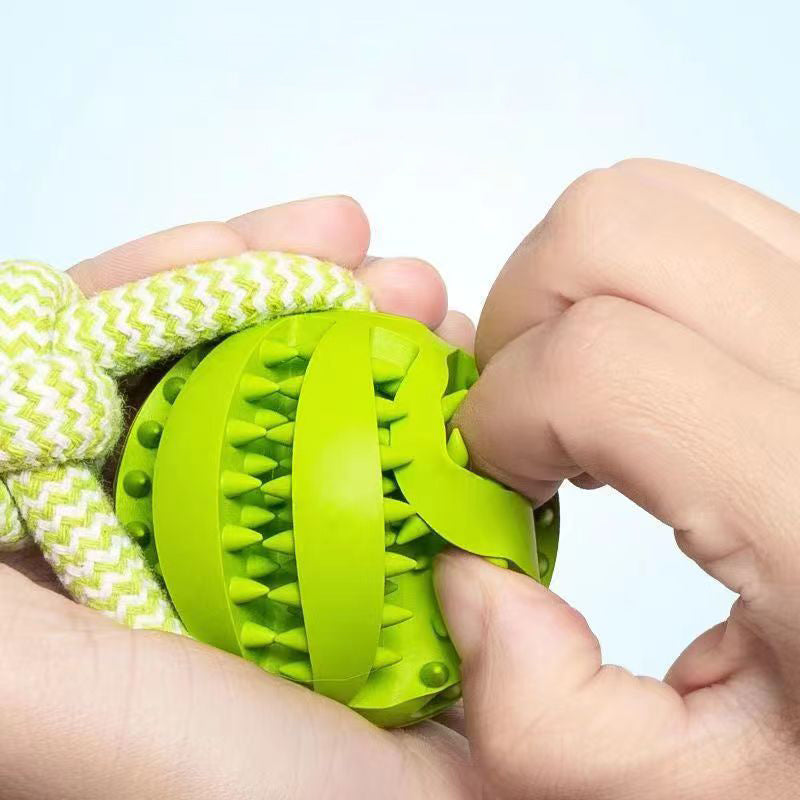 Dog Toys Treat Balls Rubber Balls Interactive Hemp