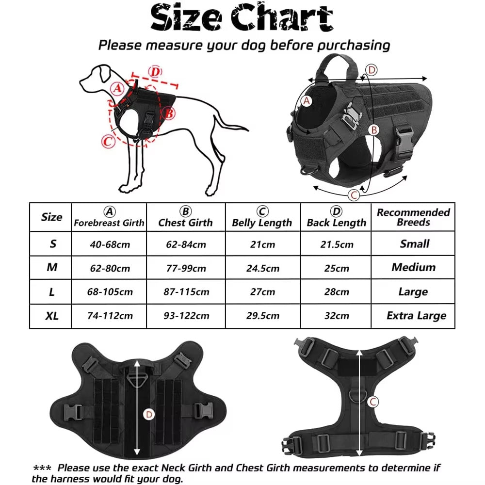 Tactical Dog Harness &amp; Leash Set