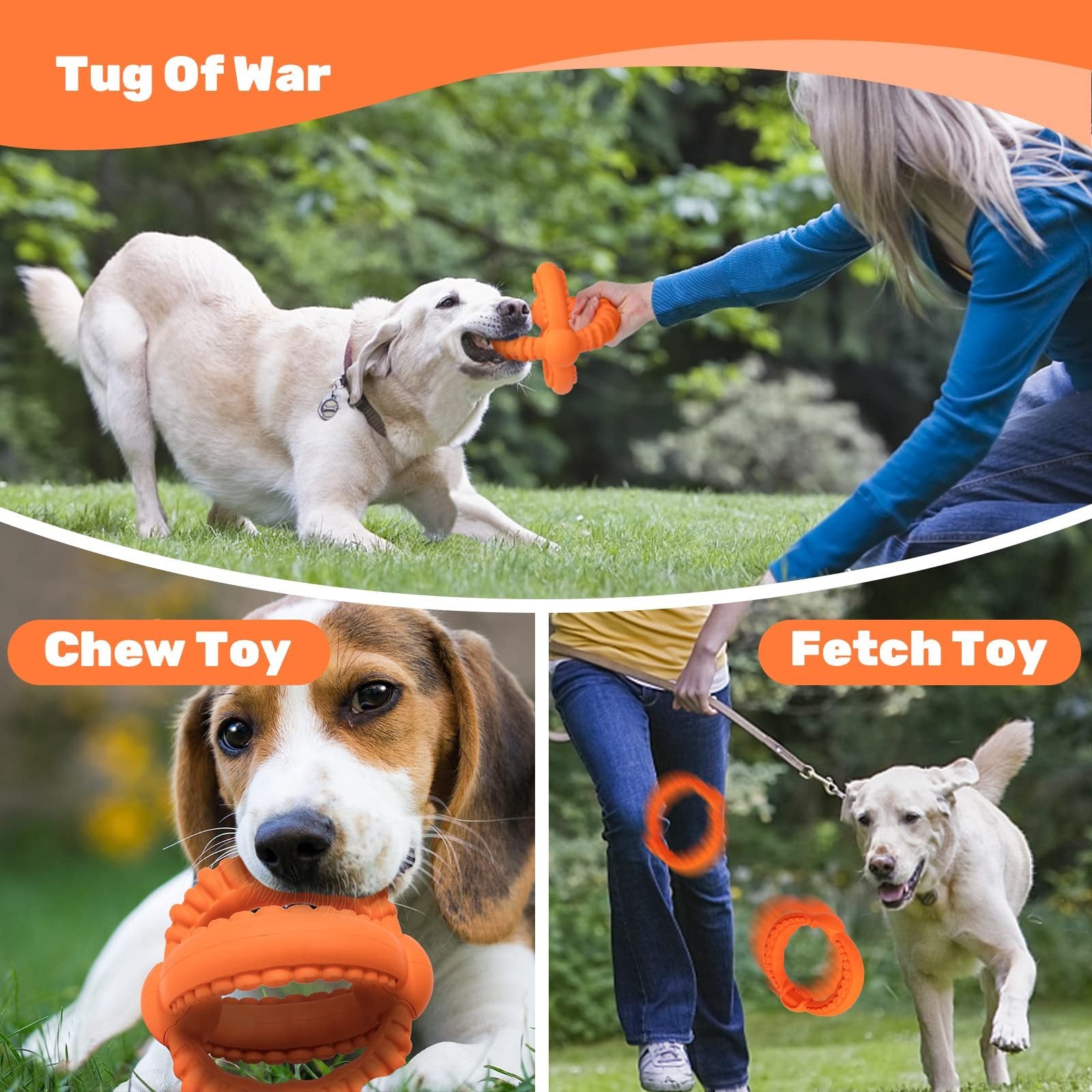 Rubber – Dog Toy – Tough Tug & Chew Toy