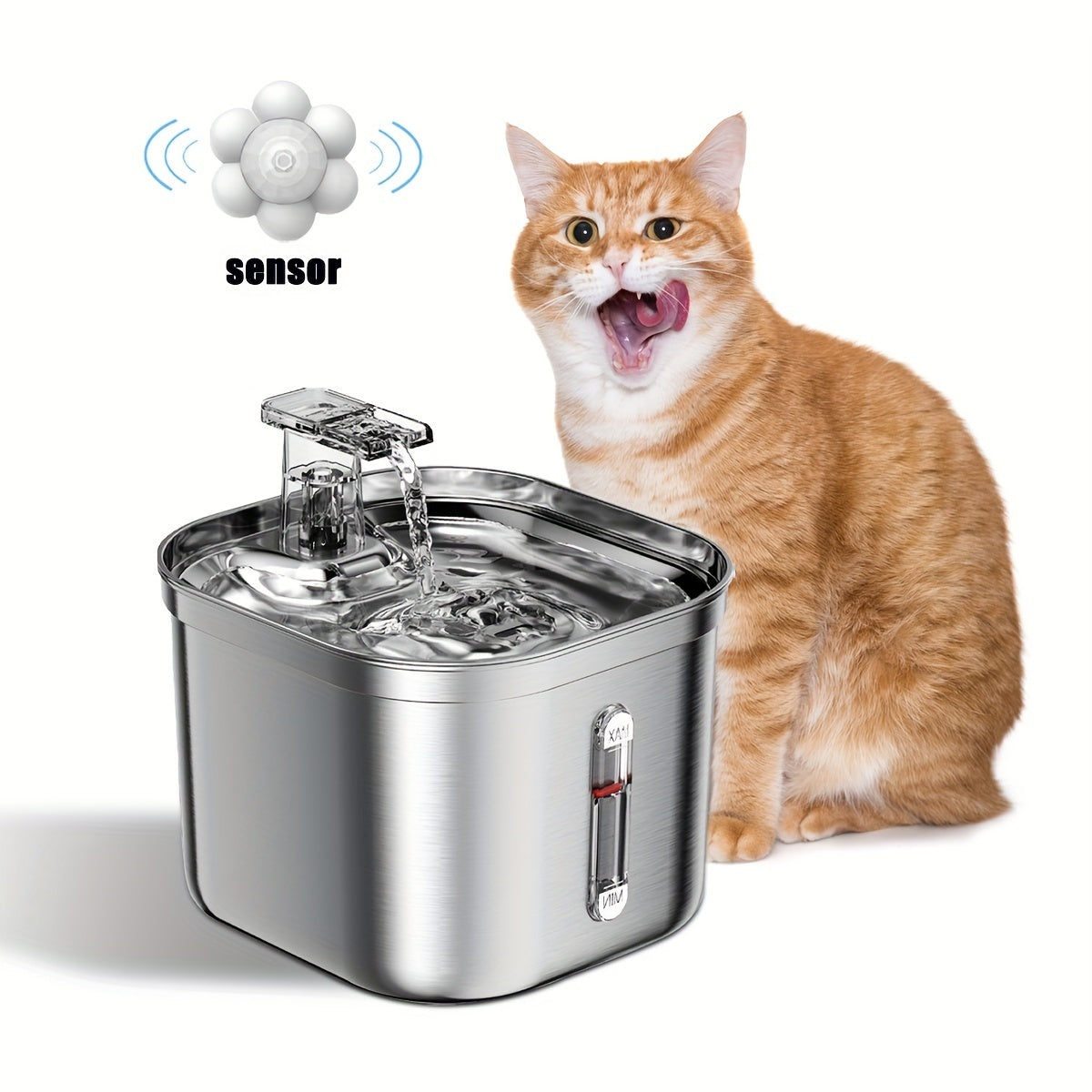 🇺🇸 Stainless Steel Cat Water Fountain – 2L